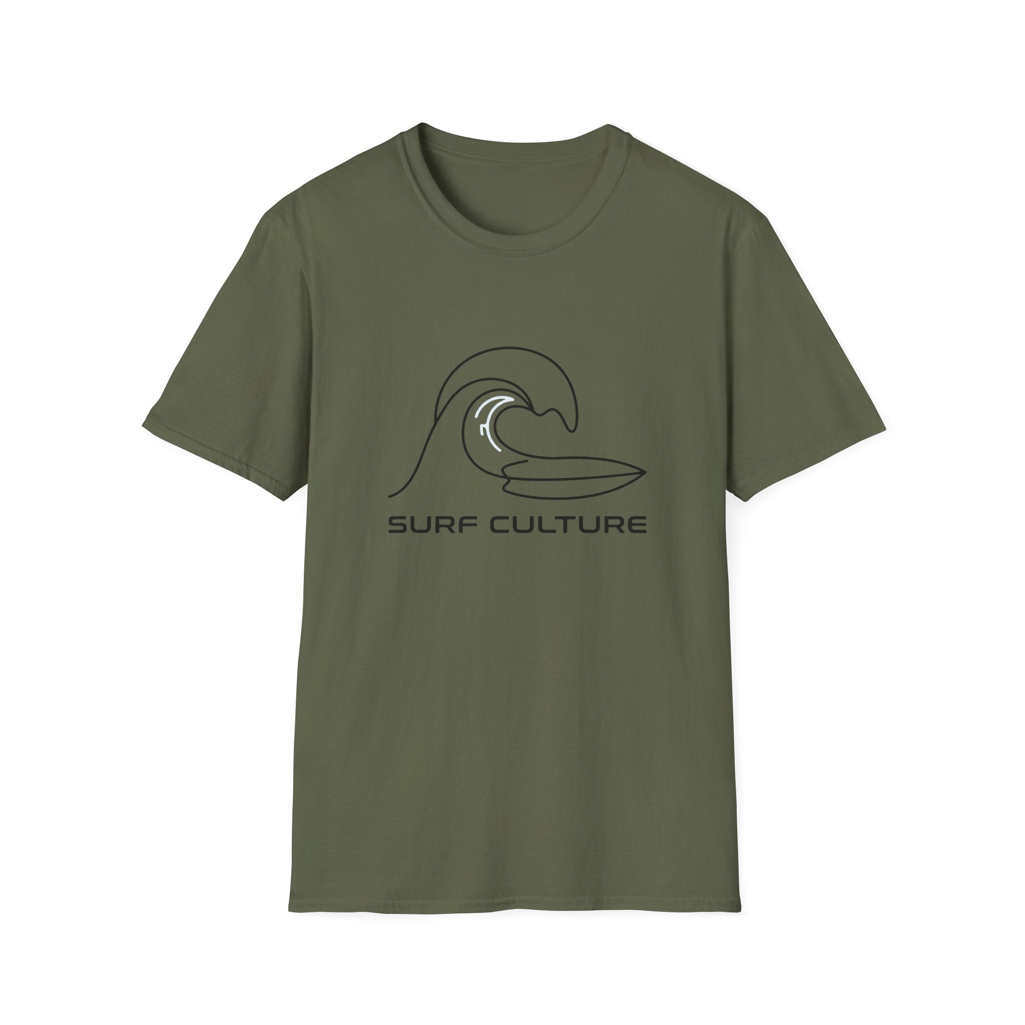 Surf Culture T-Shirt – Minimal Wave Graphic Tee