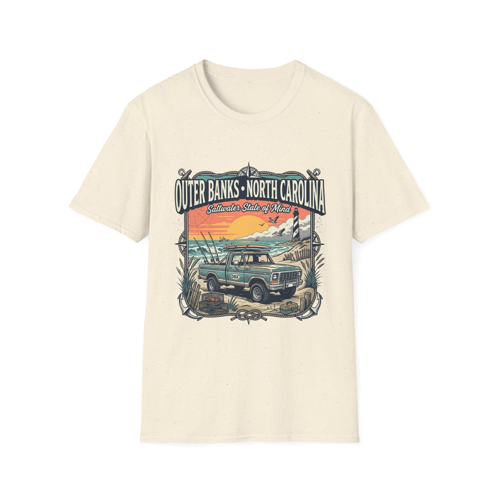 Outer Banks North Carolina T-Shirt — "Saltwater State of Mind" Beach Vintage Tee