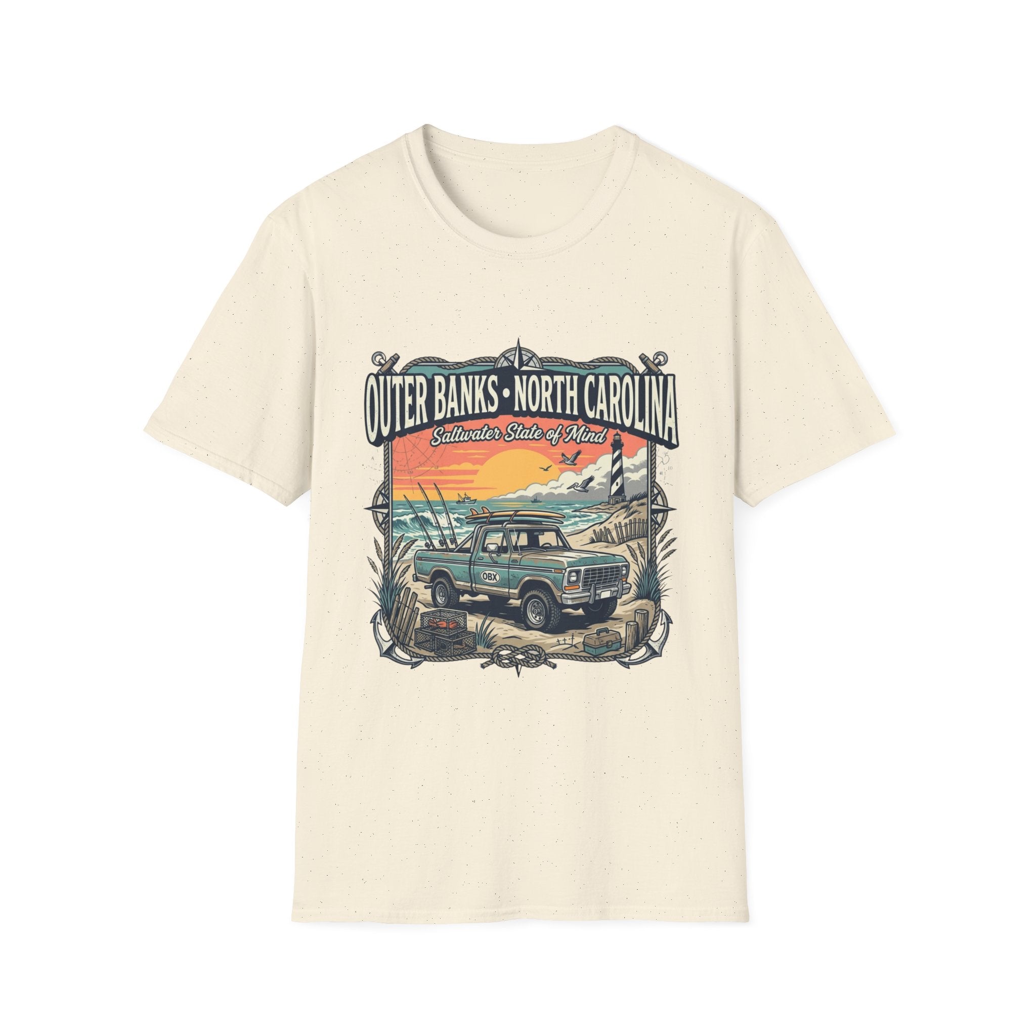 Outer Banks North Carolina T-Shirt — "Saltwater State of Mind" Beach Vintage Tee