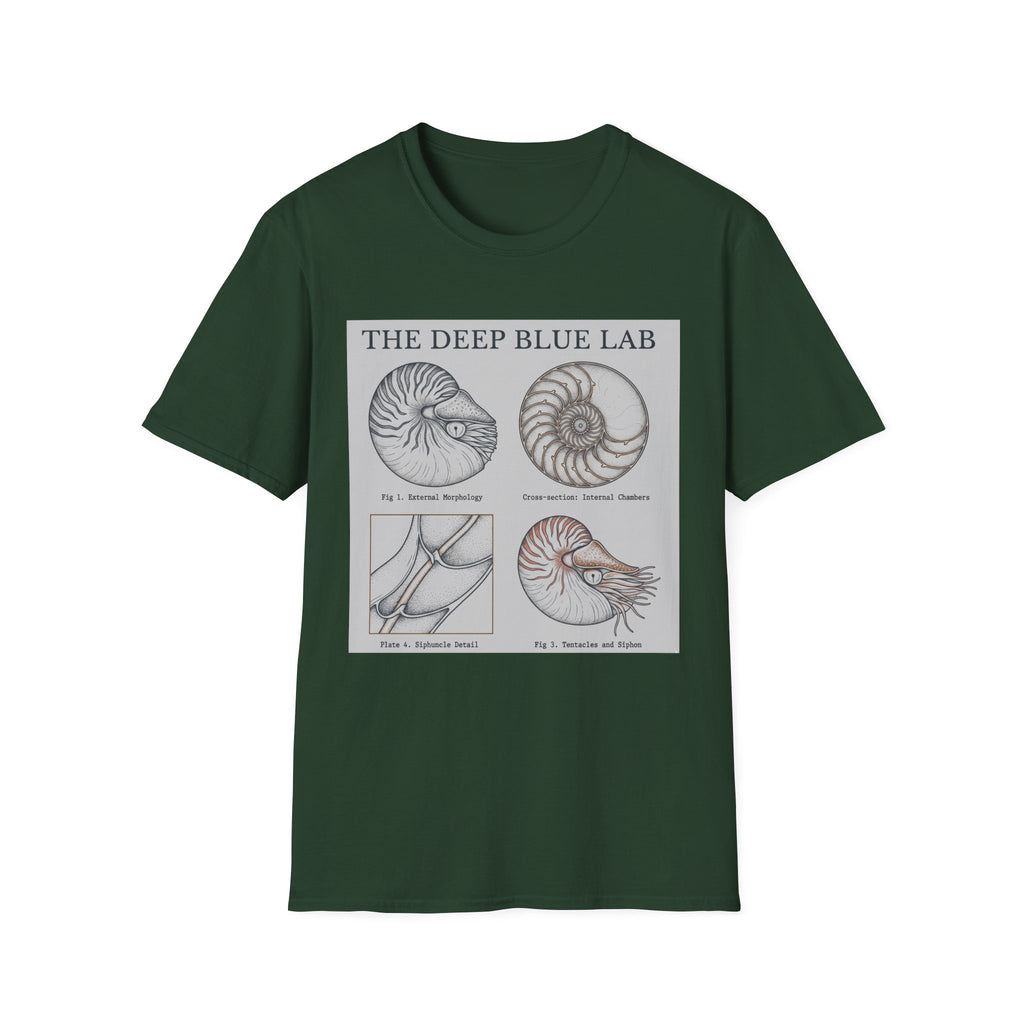 Nautilus Anatomy T-Shirt – The Deep Blue Lab Vintage Sea Life Tee