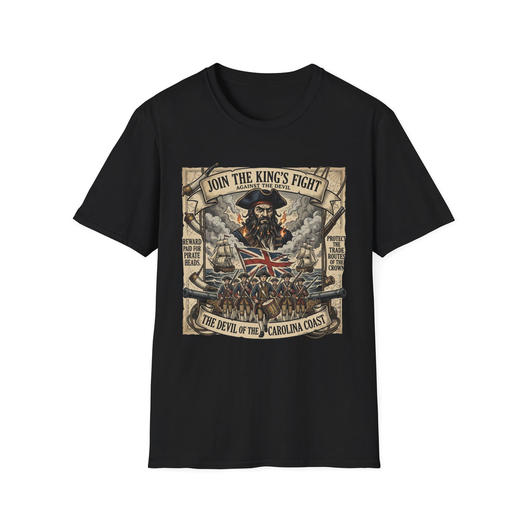 Pirate Propaganda T-Shirt — "Join the King's Fight" Vintage Nautical Design