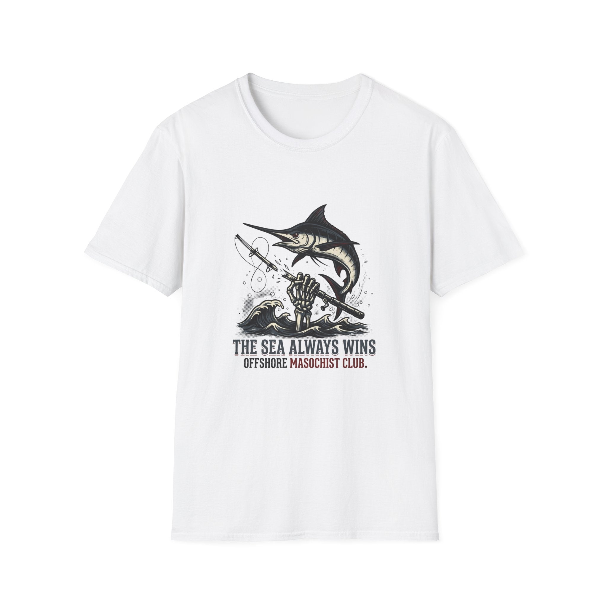 The Sea Always Wins Marlin T-Shirt - Offshore Fishing Graphic Tee