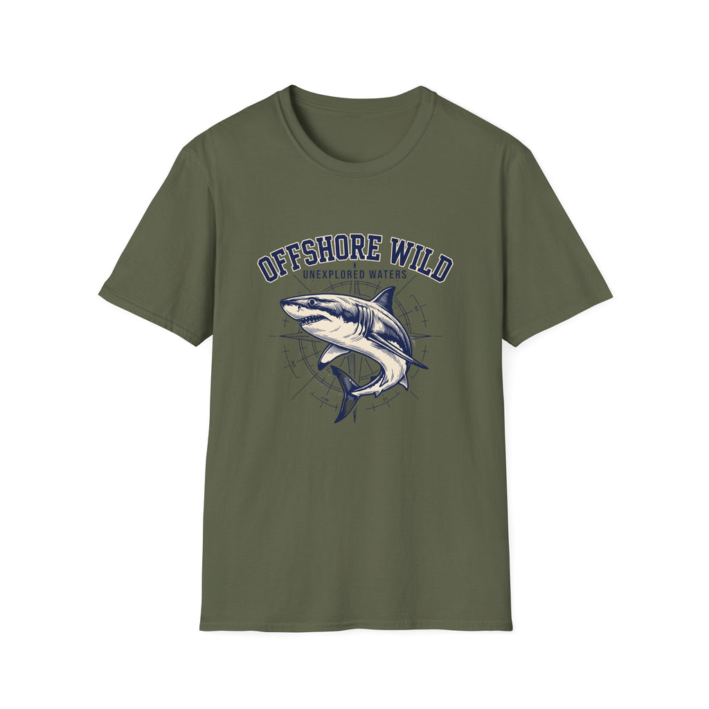 Shark Tee – "Offshore Wild" Graphic Fishing T-Shirt