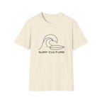Surf Culture T-Shirt – Minimal Wave Graphic Tee