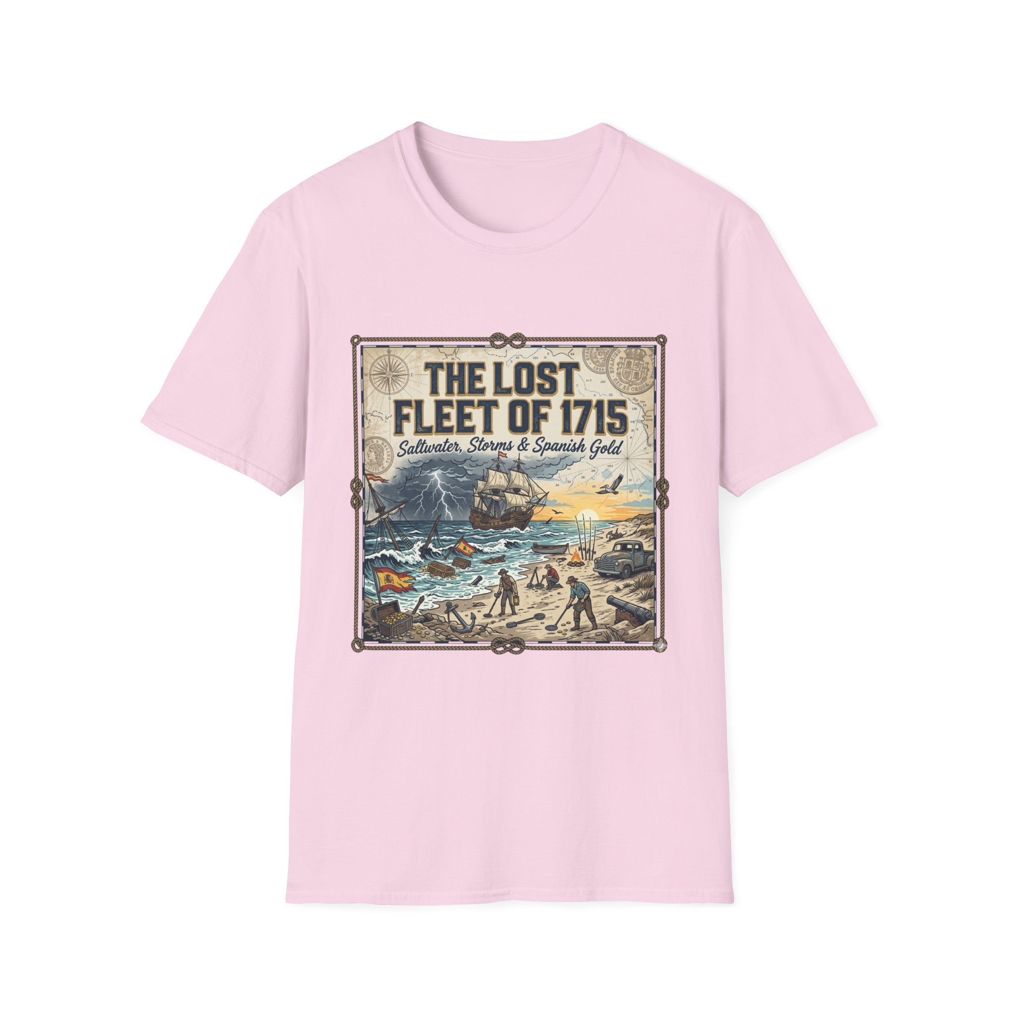 The Lost Fleet of 1715 T-Shirt — Vintage Salvage, Storms & Spanish Gold Graphic Tee