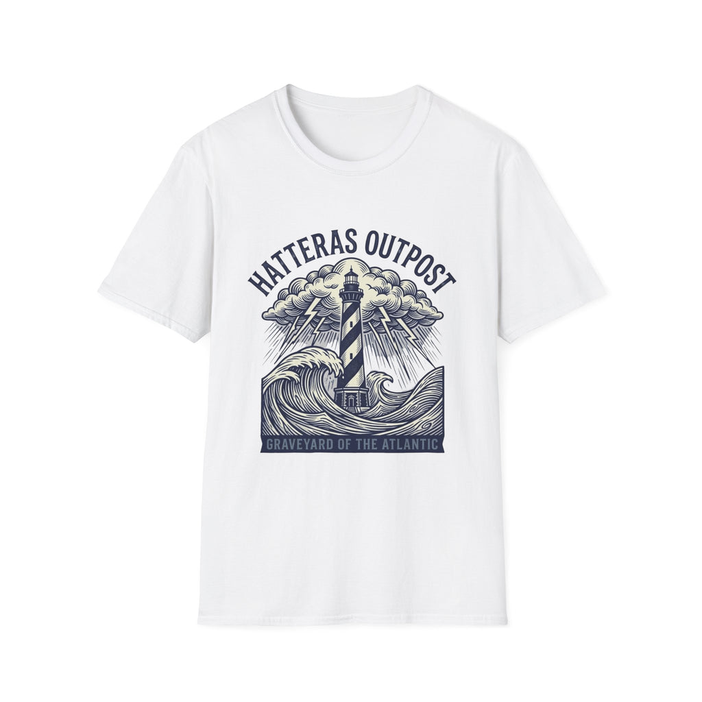 Hatteras Outpost Lighthouse T‑Shirt — Graveyard of the Atlantic Nautical Tee