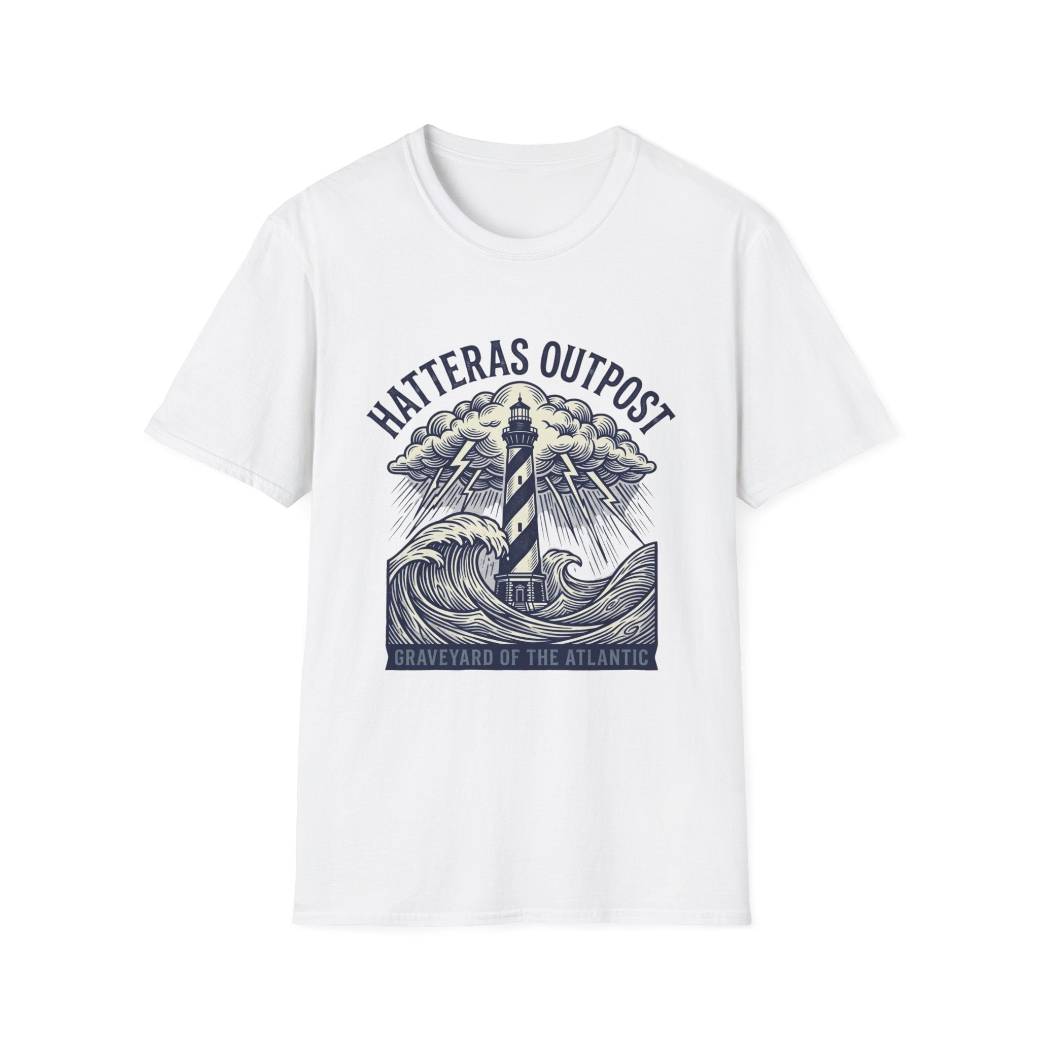 Hatteras Outpost Lighthouse T‑Shirt — Graveyard of the Atlantic Nautical Tee