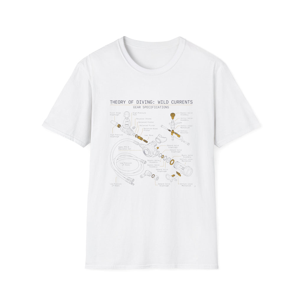 Ocean Current Map T-Shirt — 'Theory of Living with Currents' Nautical Graphic Tee