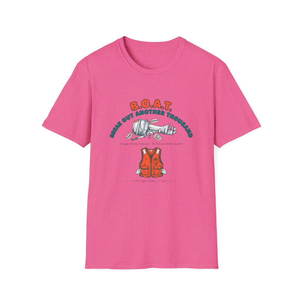 Boat Shirt – 'B.O.A.T: Break Out Another Thousand' Nautical Fishing T‑Shirt with Life Jacket Graphic