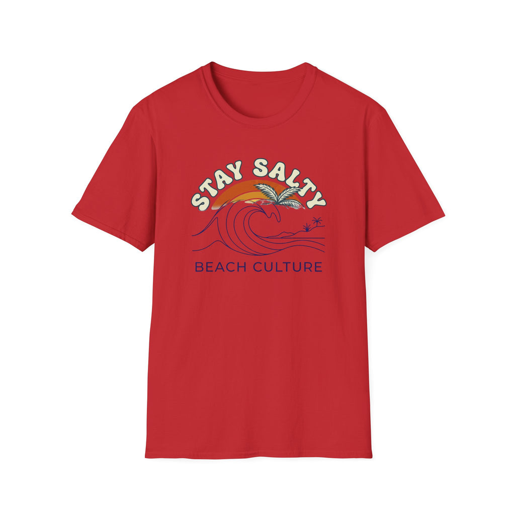 Stay Salty Beach Culture T-Shirt — Retro Wave Surf Graphic Tee