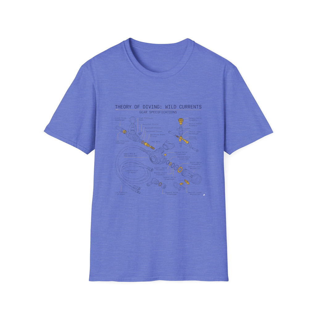 Ocean Current Map T-Shirt — 'Theory of Living with Currents' Nautical Graphic Tee