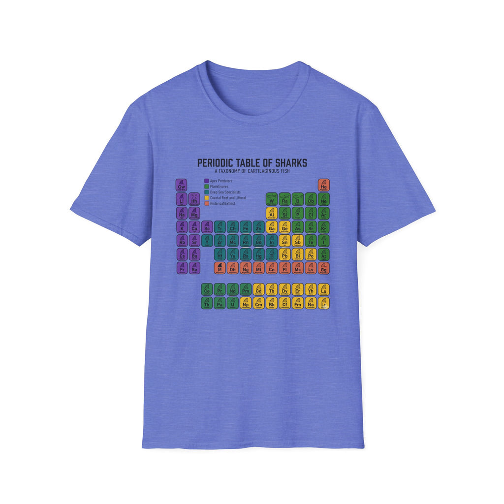 Periodic Table of Sharks T-Shirt — Graphic Shark Species Chart Tee