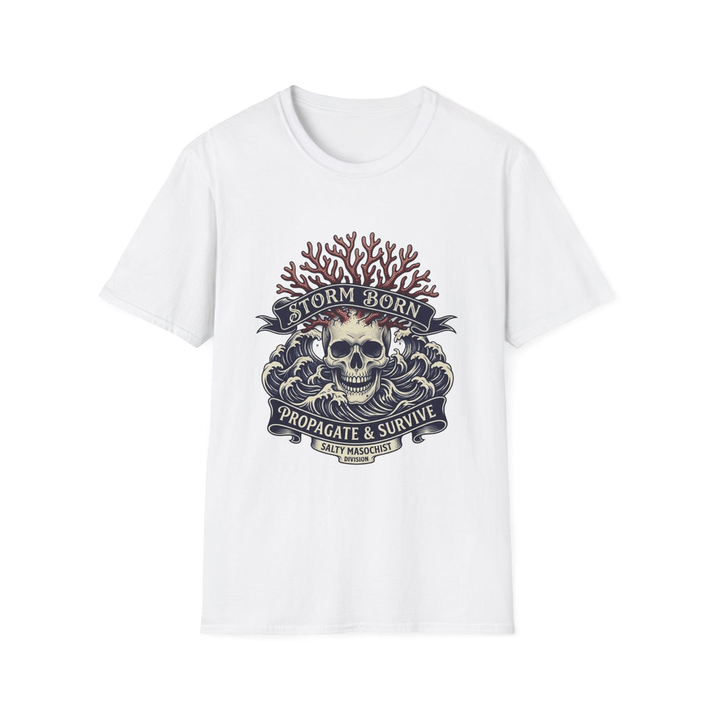 Storm Born Skull Tee — "Propagate & Survive" Pirate Nautical T-Shirt