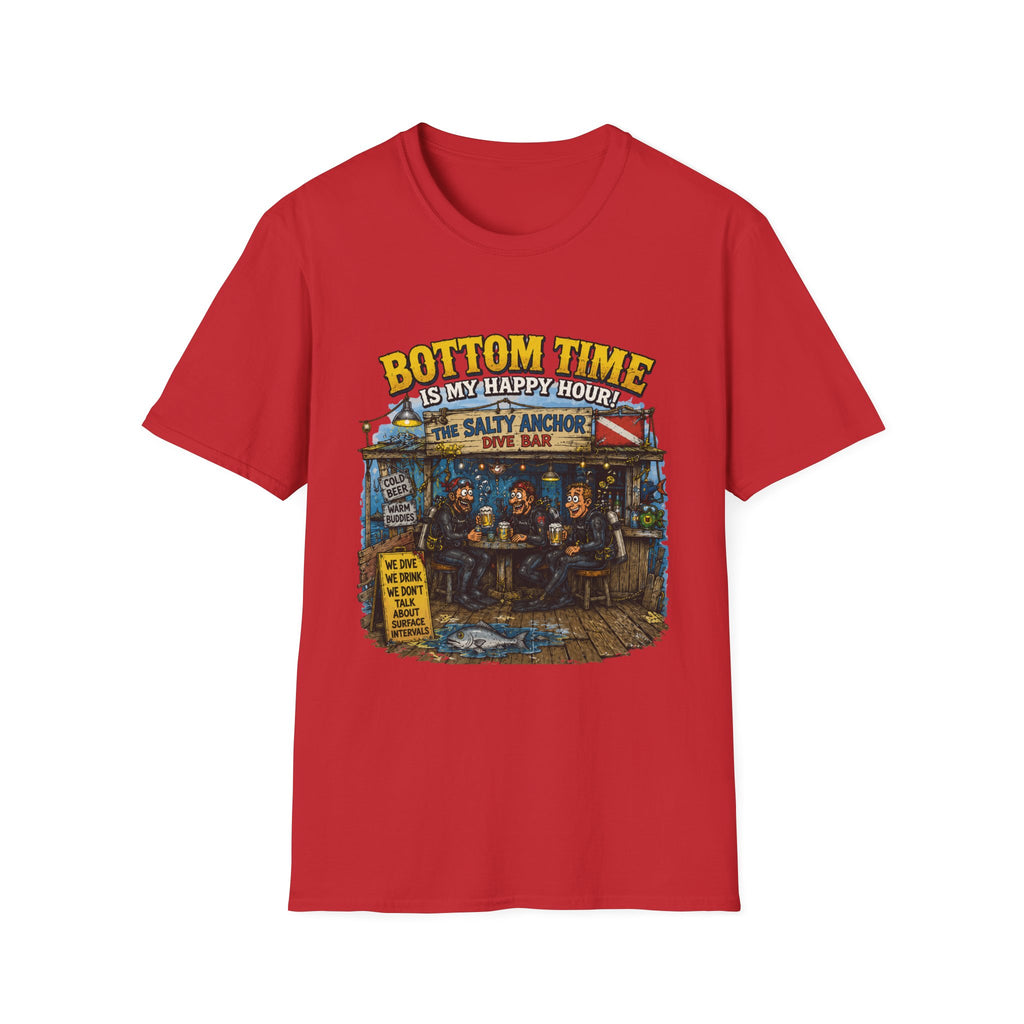 Bottom Time Is My Happy Hour T-Shirt — Salty Anchor Dive Bar Graphic Tee