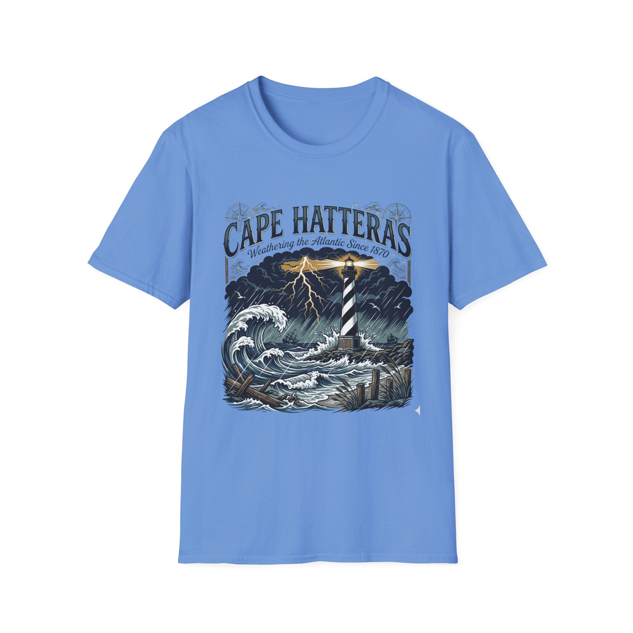 Cape Hatteras Lighthouse Storm T-Shirt — Weathering the Atlantic Since 1870