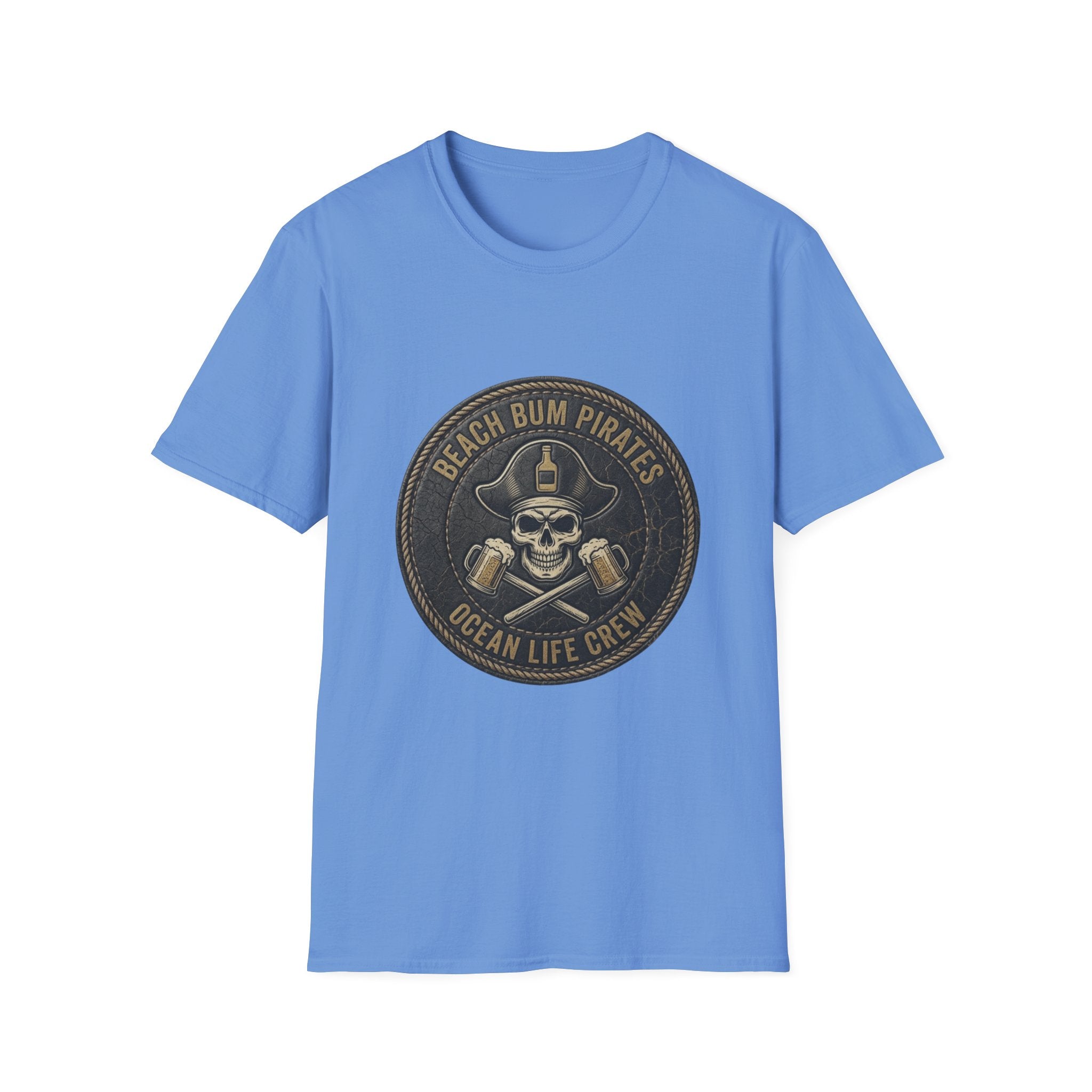 Beach Bum Pirates T-Shirt — Ocean Life Crew Skull Logo Tee