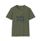 Salty Soul Beach T-Shirt — Nautical Sun & Wave Graphic Tee