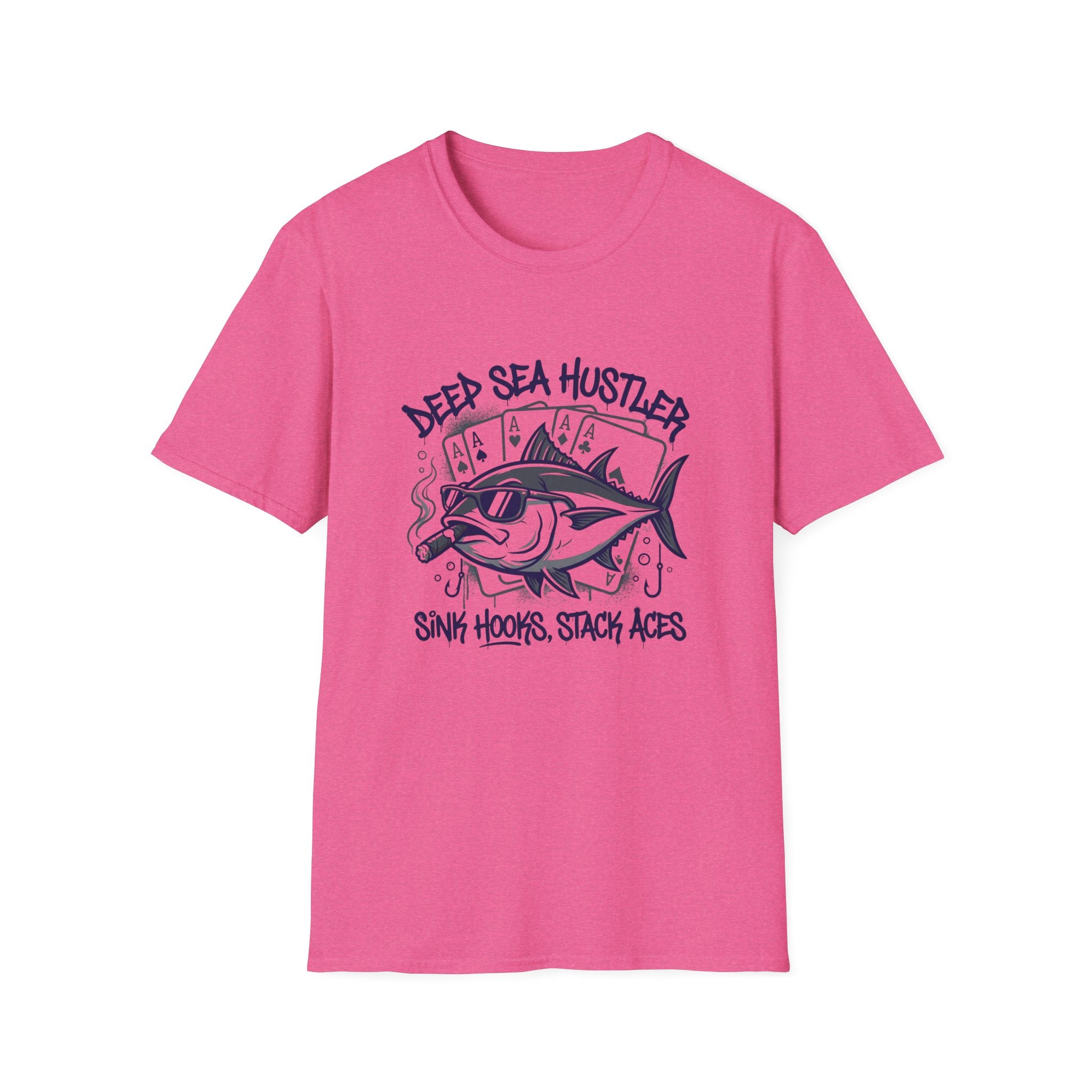 Deep Sea Hustler T-Shirt – "Sink Hooks, Stack Aces" Fishing Tee