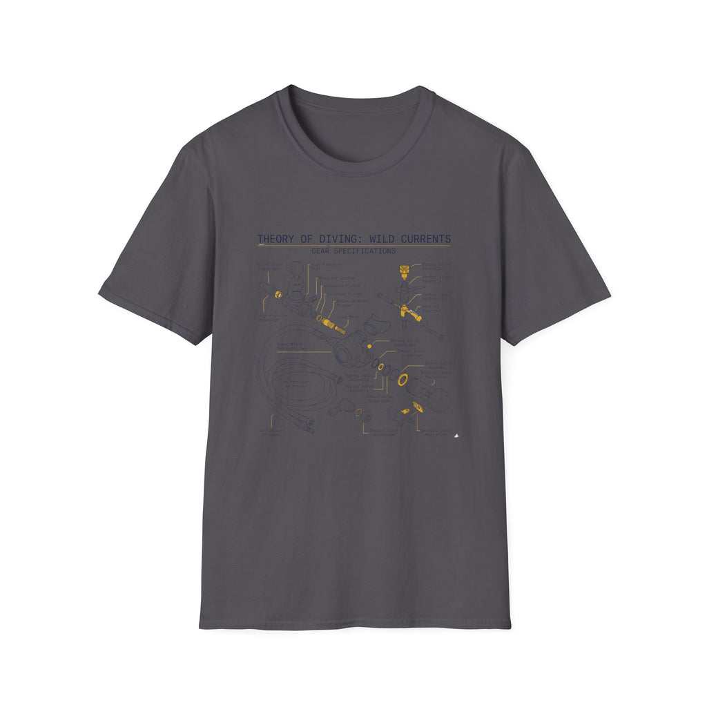 Ocean Current Map T-Shirt — 'Theory of Living with Currents' Nautical Graphic Tee