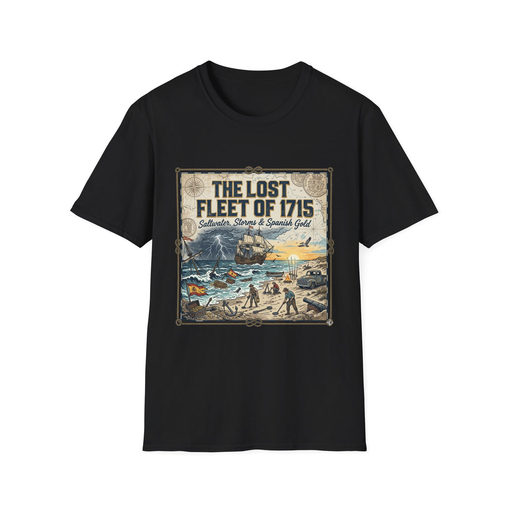 The Lost Fleet of 1715 T-Shirt — Vintage Salvage, Storms & Spanish Gold Graphic Tee