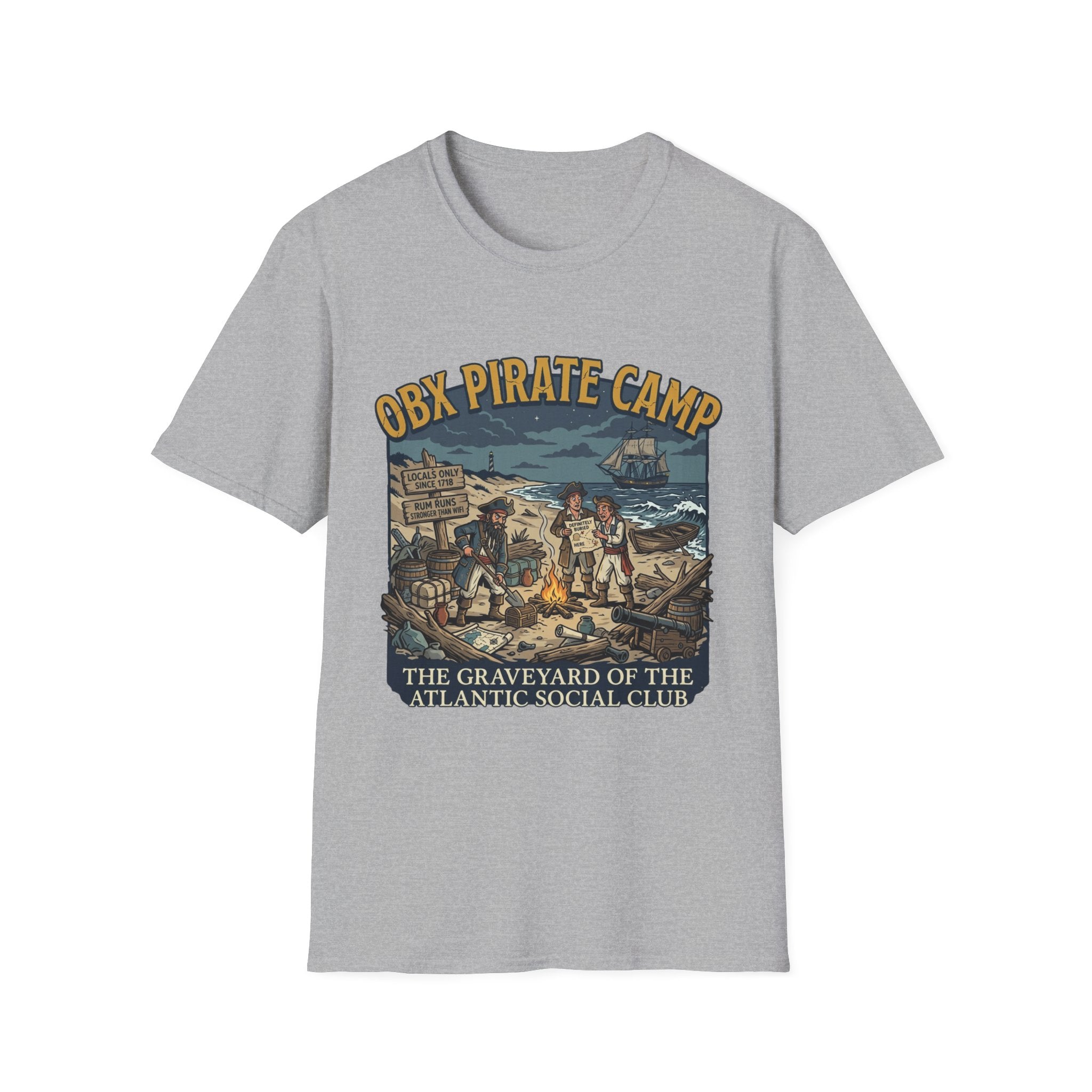 OBX Pirate Camp T-Shirt — Coastal Pirate Adventure Tee