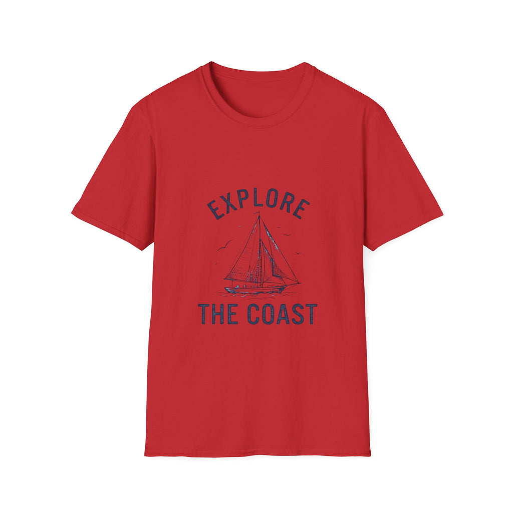 Explore The Coast Sailboat T-Shirt — Nautical Adventure Tee