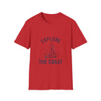 Explore The Coast Sailboat T-Shirt — Nautical Adventure Tee