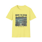 Where the Ocean Calls Home T‑Shirt — Coastal Lighthouse Graphic Tee (Outer Banks)