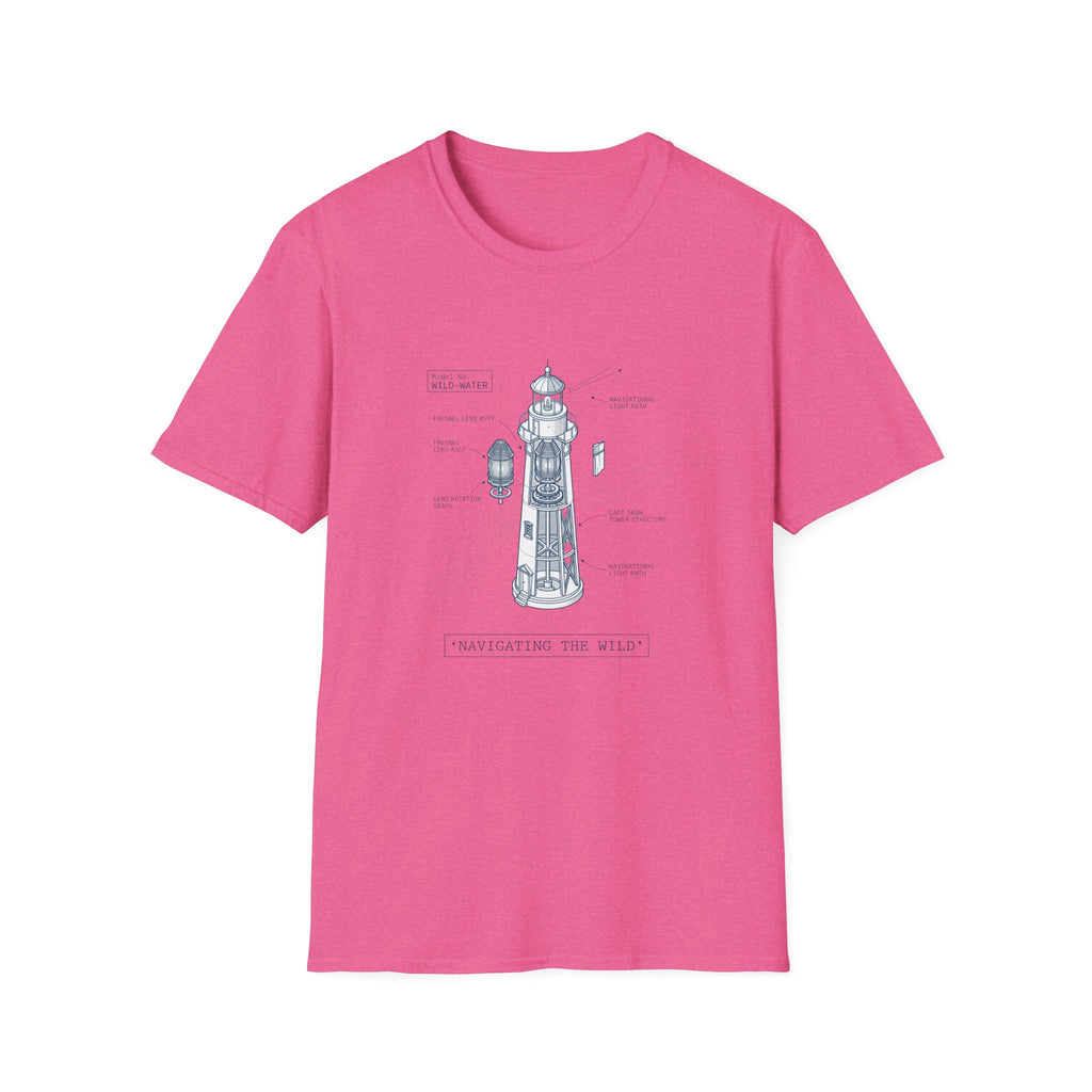 T-Shirt - Nautical Lighthouse Blueprint Tee (Sailor Coast Maritime Design)