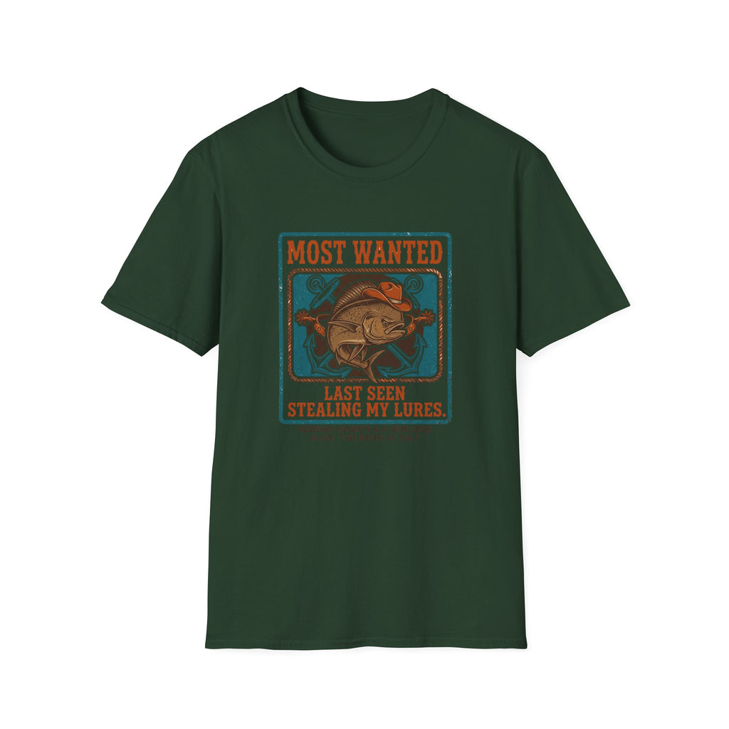 Most Wanted Fishing Shirt - "Last Seen Stealing My Lures" Tee