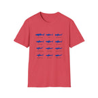 Shark Species Chart T-Shirt – Illustrated Blue Sharks Tee