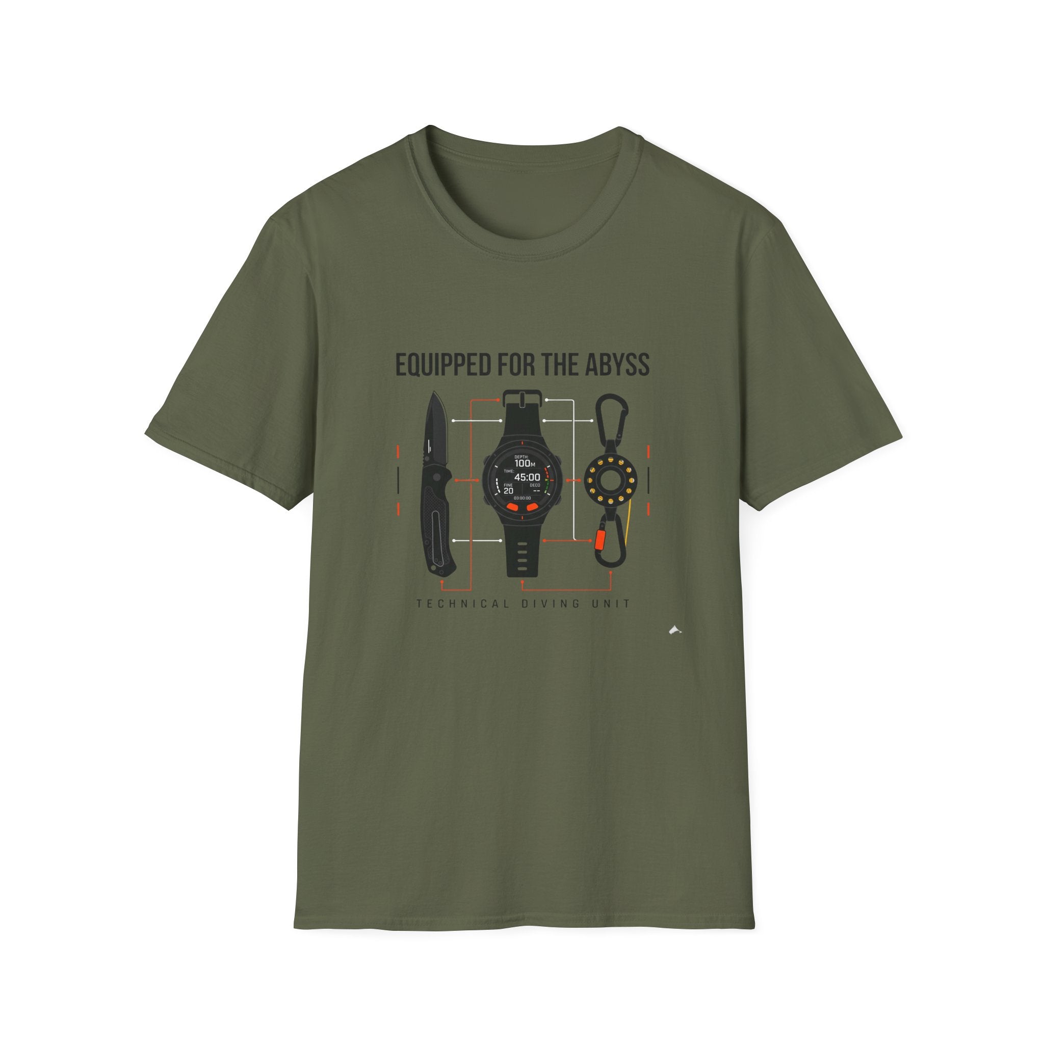 Equipped for the Abyss Scuba Gear T-Shirt — Technical Diving Tools Tee