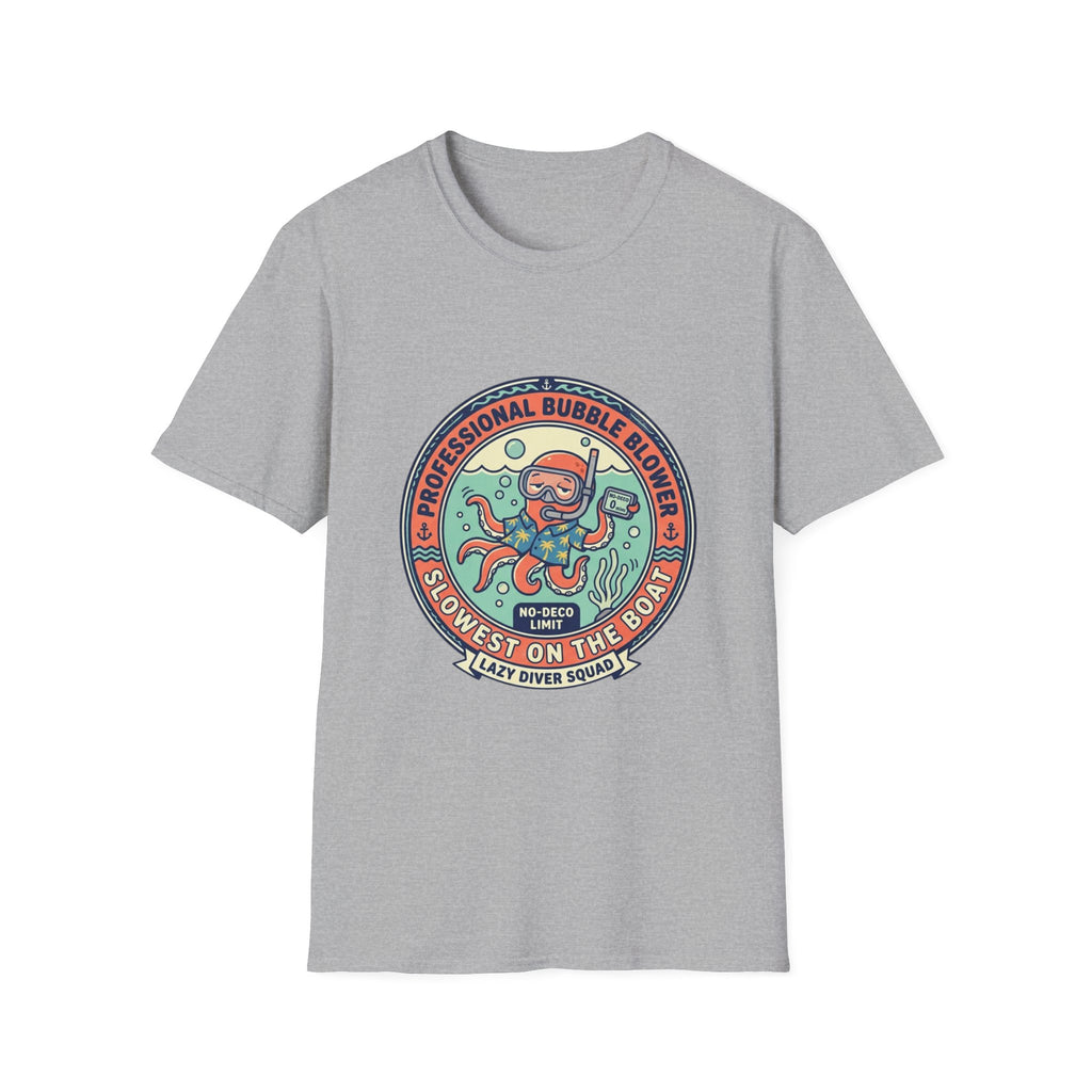 Octopus Bubble Blower T-Shirt — "Professional Bubble Blower" Retro Nautical Tee
