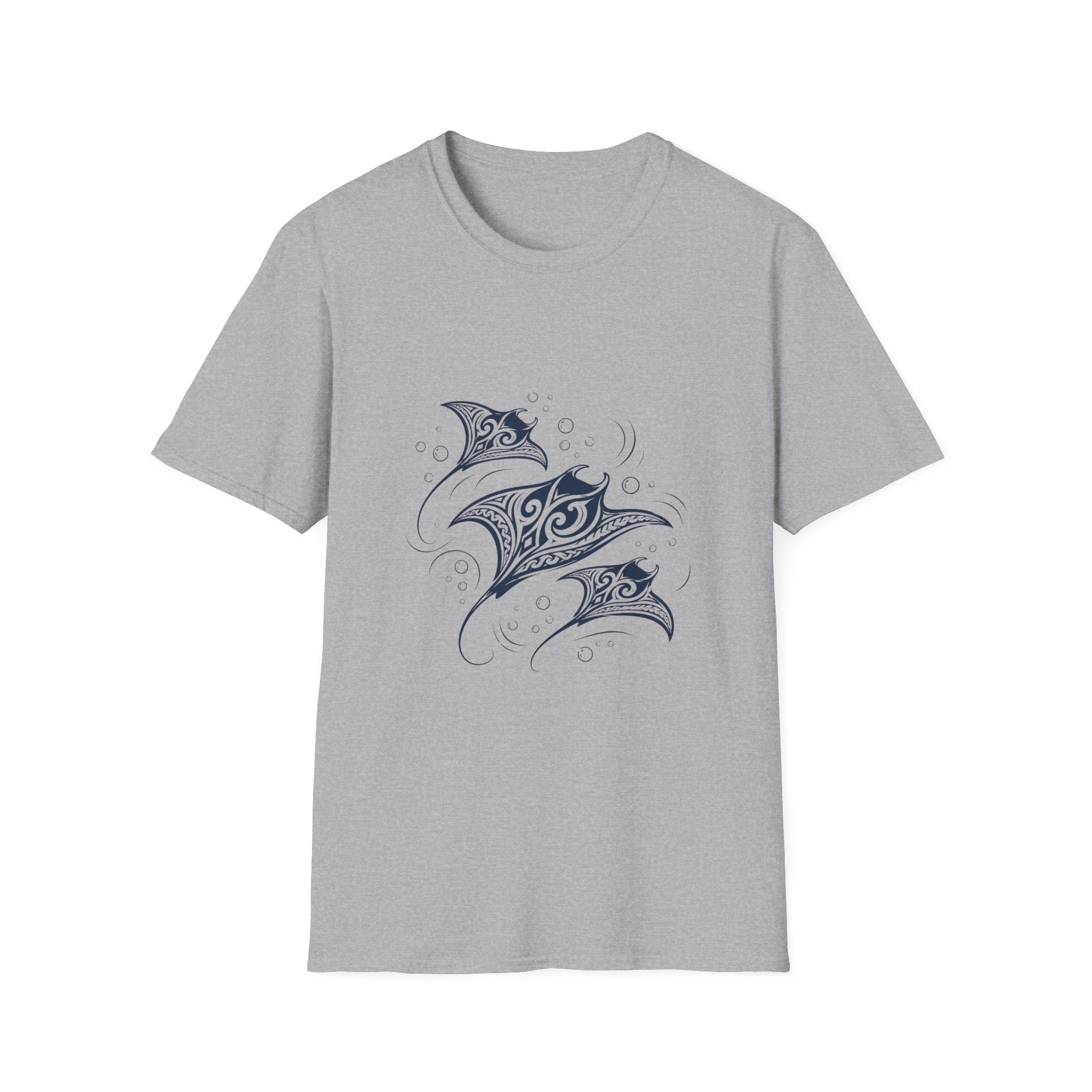 Tribal Manta Ray T-Shirt — Ocean Wave Nautical Art Tee