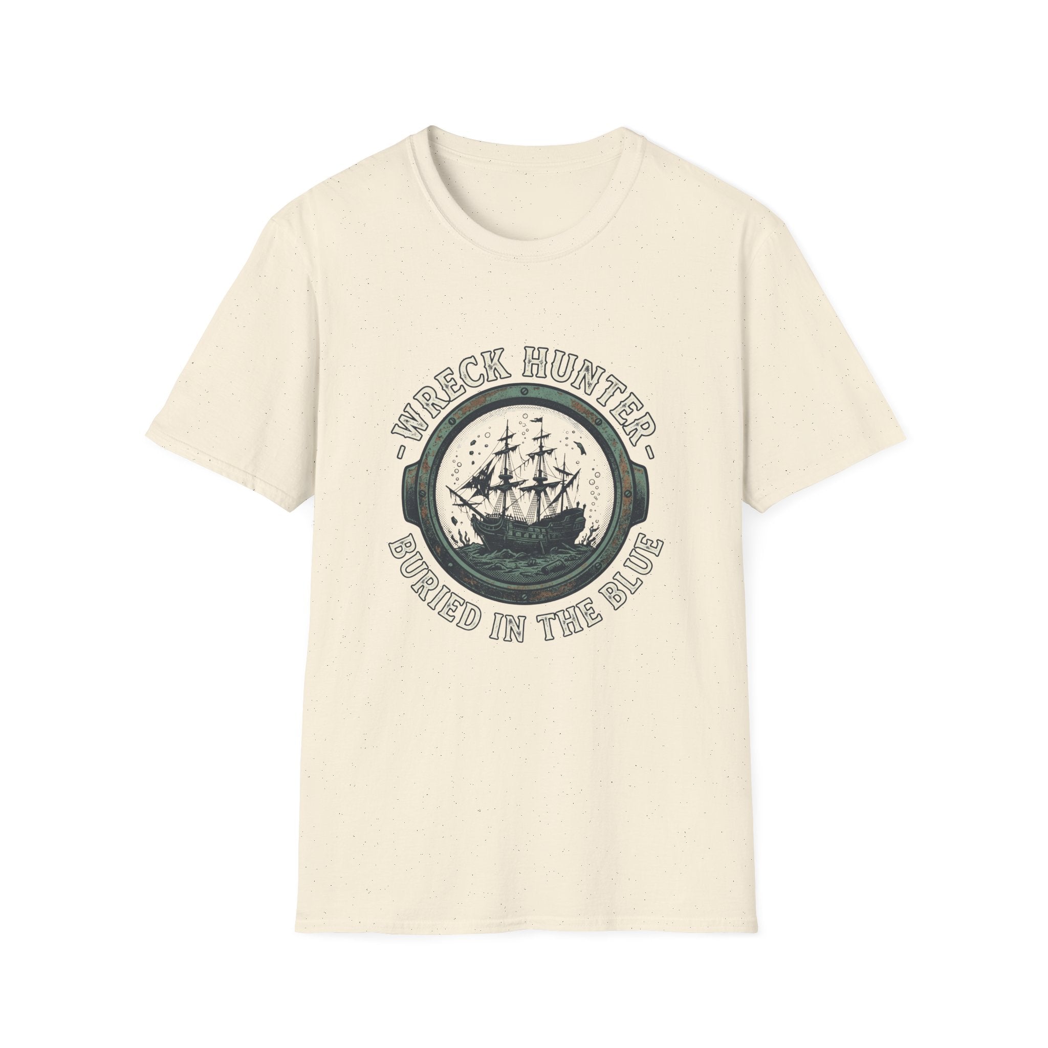 Wreck Hunter T‑Shirt — 'Buried in the Blue' Vintage Shipwreck Design