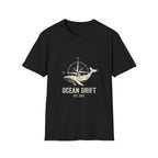 Ocean Drift Whale Compass T-Shirt — Nautical Adventure Graphic Tee