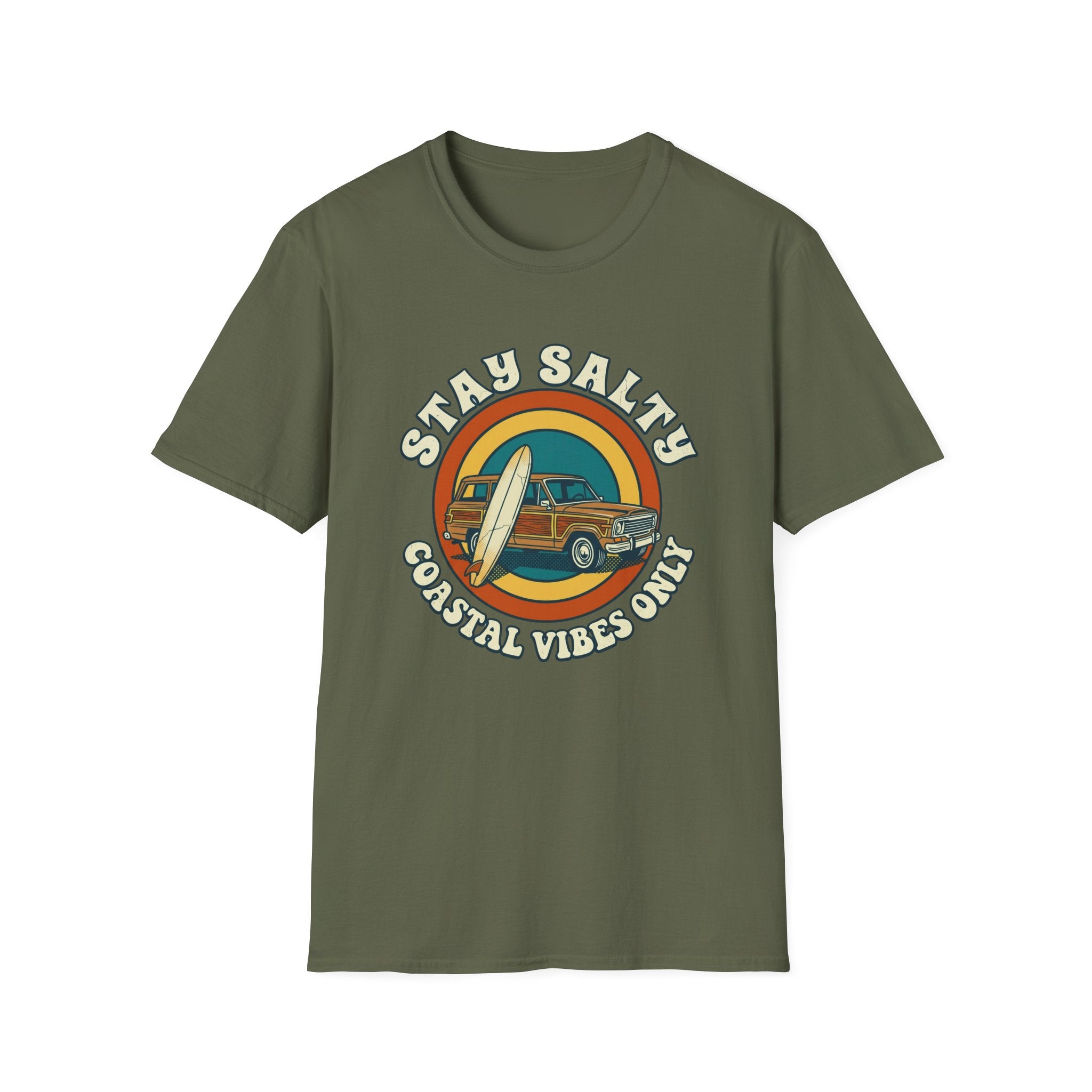 Stay Salty Surf Truck T-Shirt — Coastal Vibes Only Vintage Tee