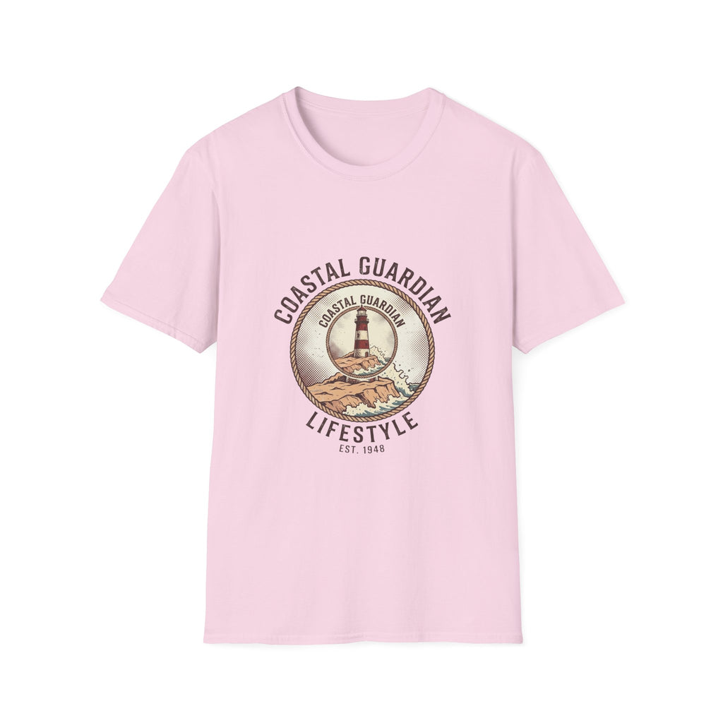 Coastal Guardian Lifestyle T-Shirt – Lighthouse Beach Vintage Graphic Tee