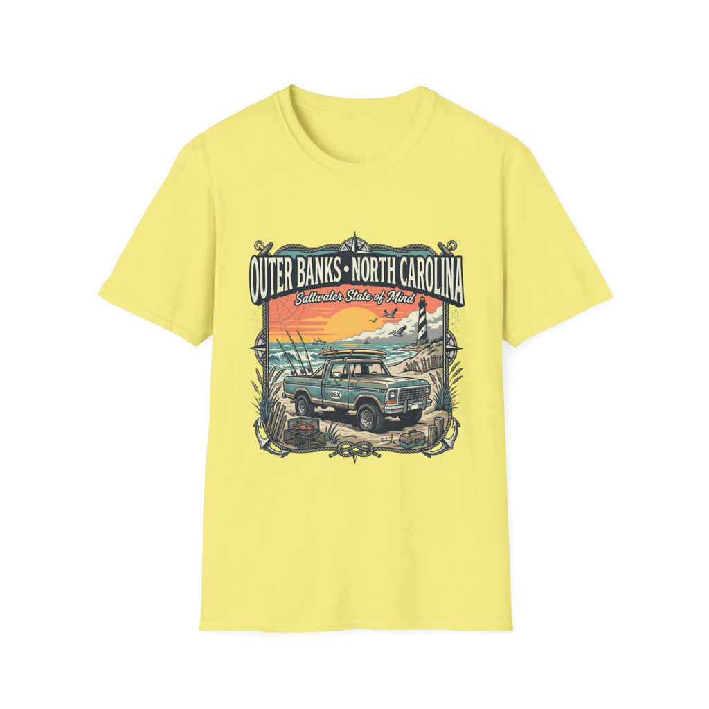 Outer Banks North Carolina T-Shirt — "Saltwater State of Mind" Beach Vintage Tee