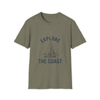 Explore The Coast Sailboat T-Shirt — Nautical Adventure Tee