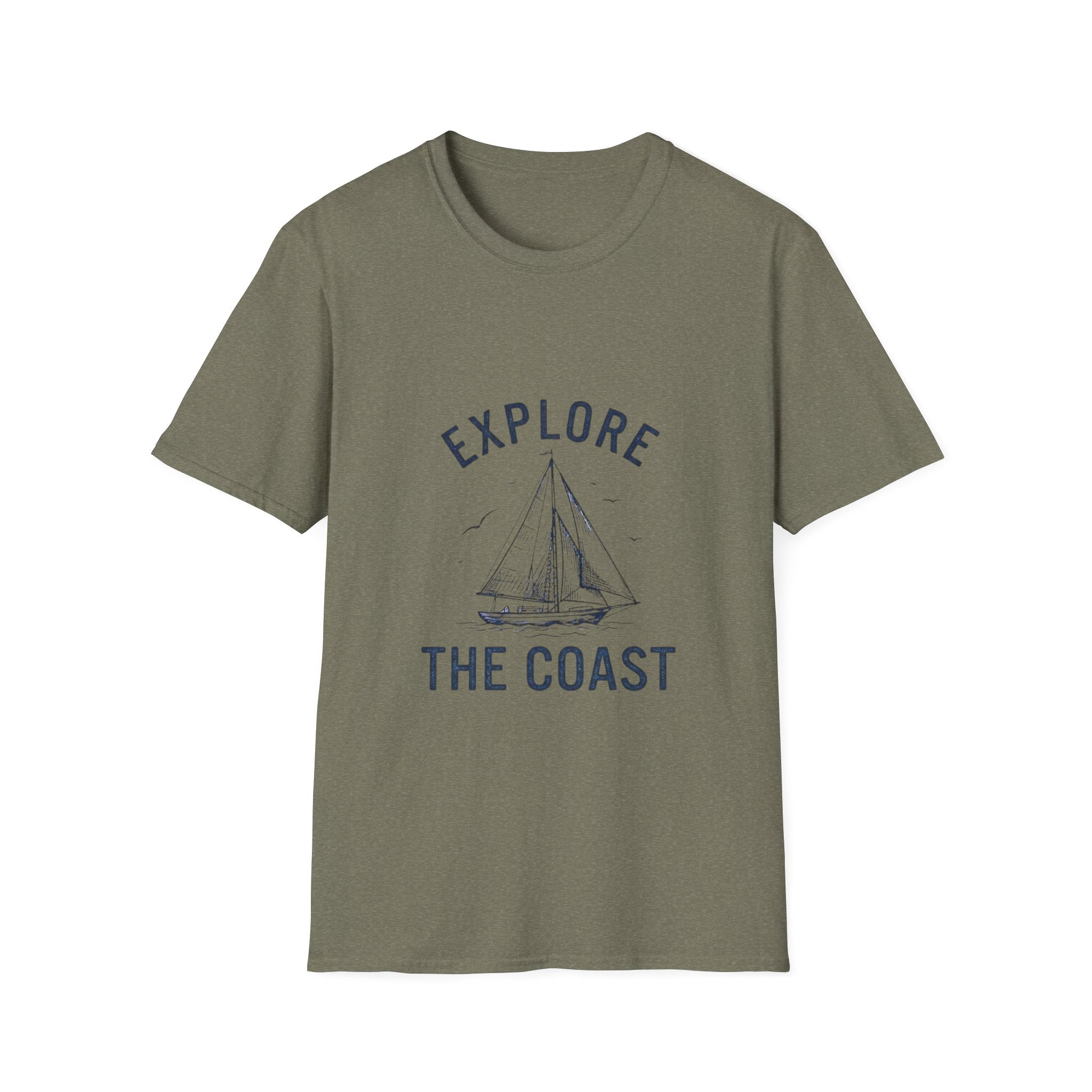 Explore The Coast Sailboat T-Shirt — Nautical Adventure Tee