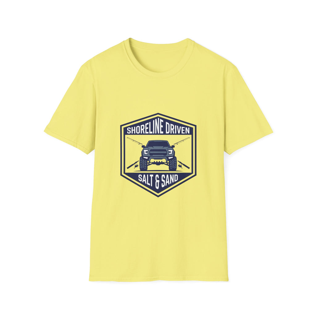 Shoreline Driven Salt & Sand T-Shirt — Coastal 4x4 Beach Adventure Tee