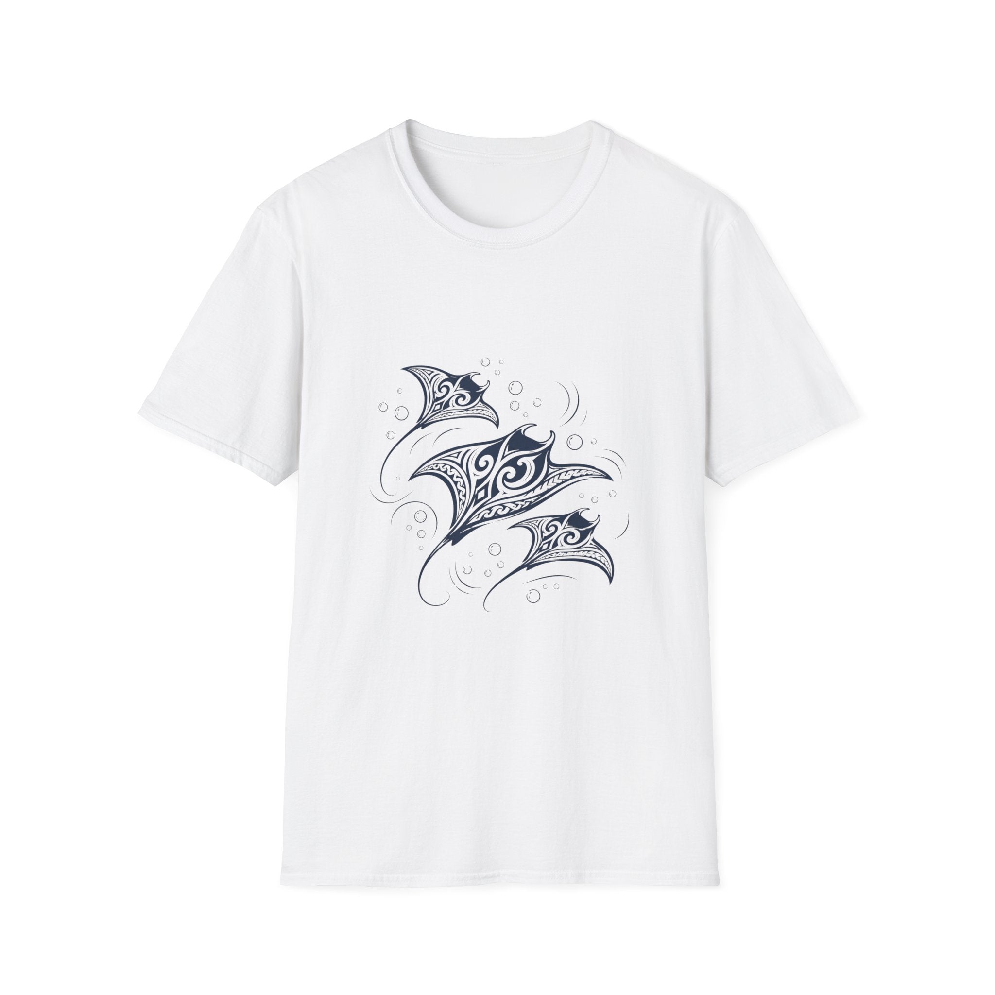 Tribal Manta Ray T-Shirt — Ocean Wave Nautical Art Tee