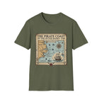 Pirate Coast Map T-Shirt — 'The Pirate Coast of the Outer Banks • 1718' Vintage Nautical Tee
