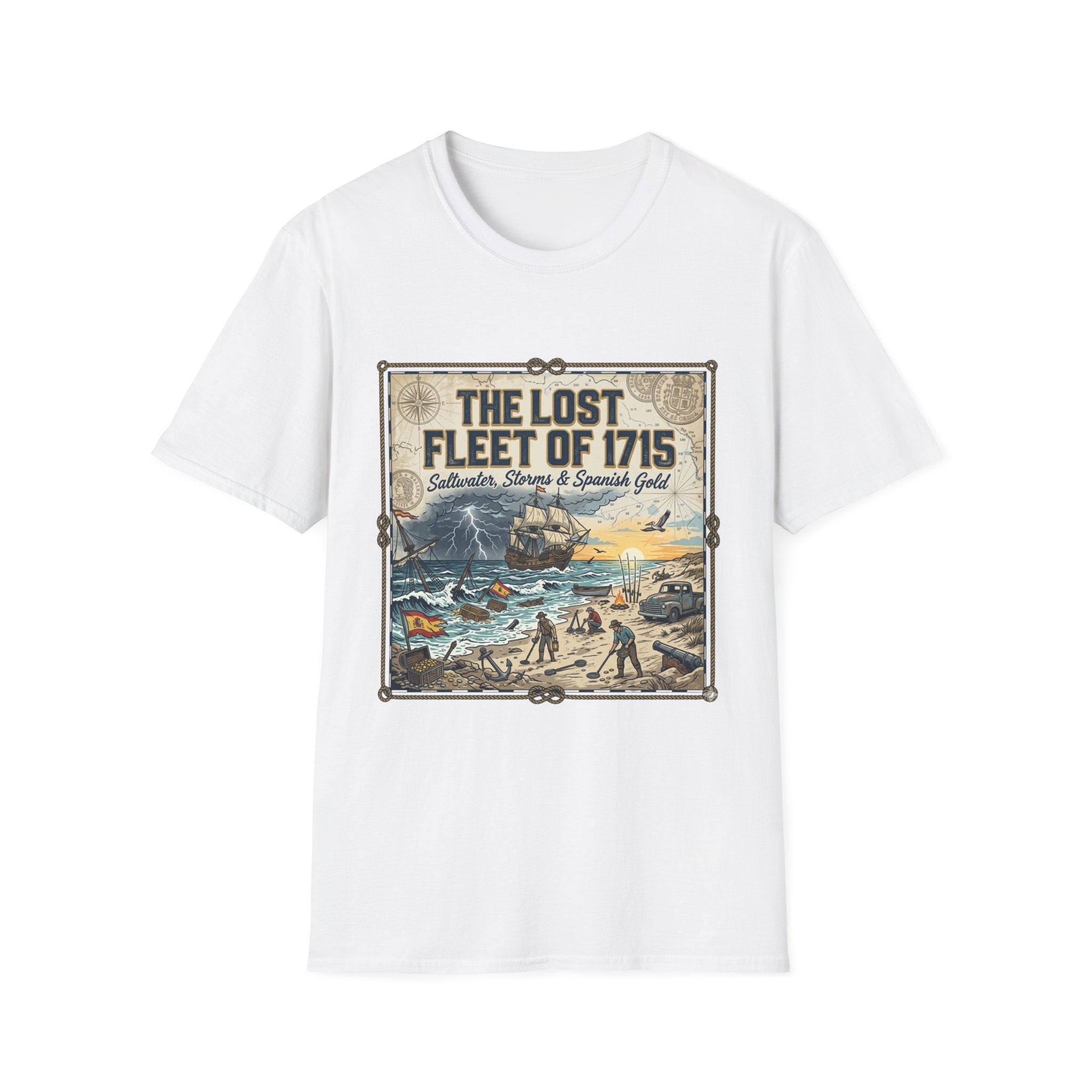 The Lost Fleet of 1715 T-Shirt — Vintage Salvage, Storms & Spanish Gold Graphic Tee