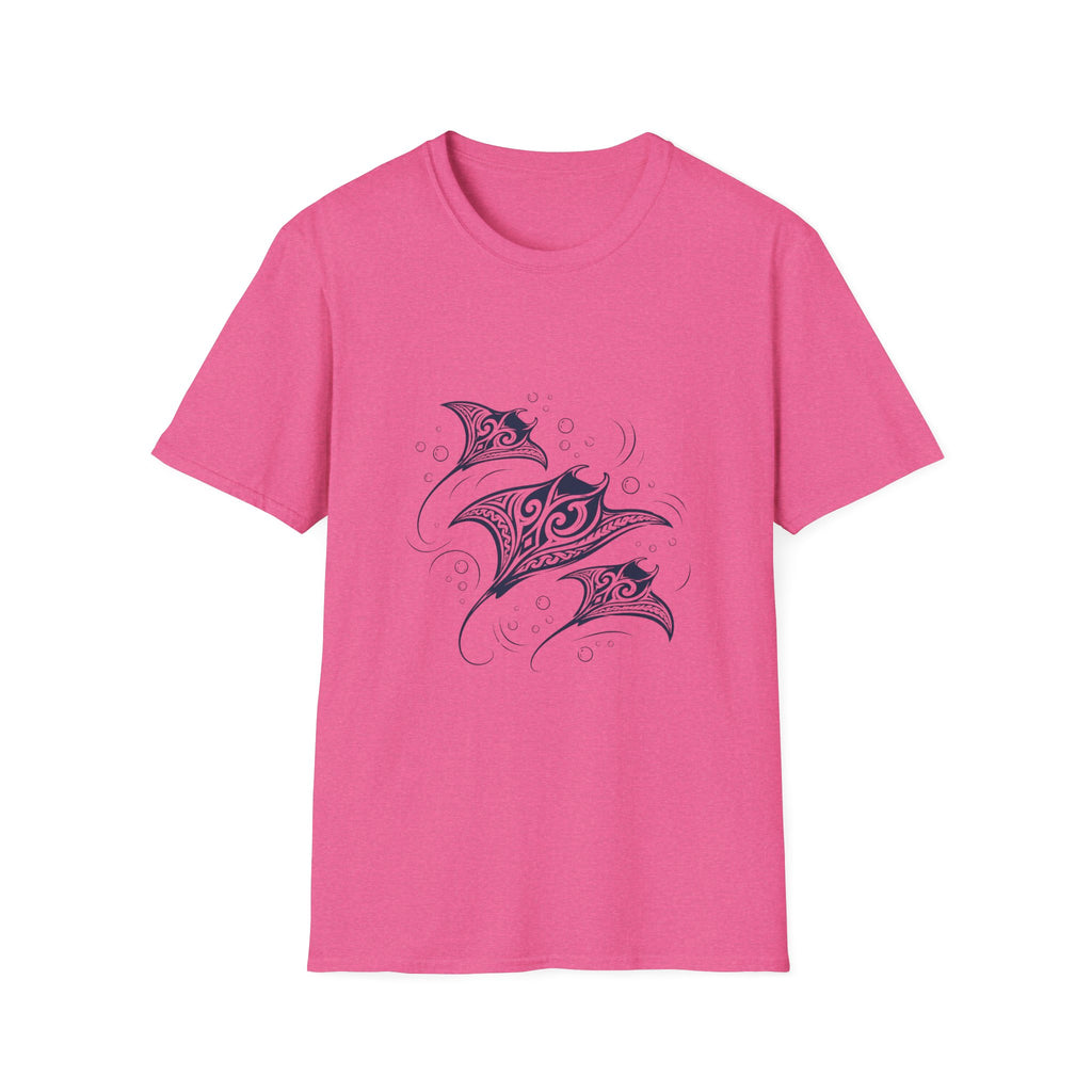 Tribal Manta Ray T-Shirt — Ocean Wave Nautical Art Tee