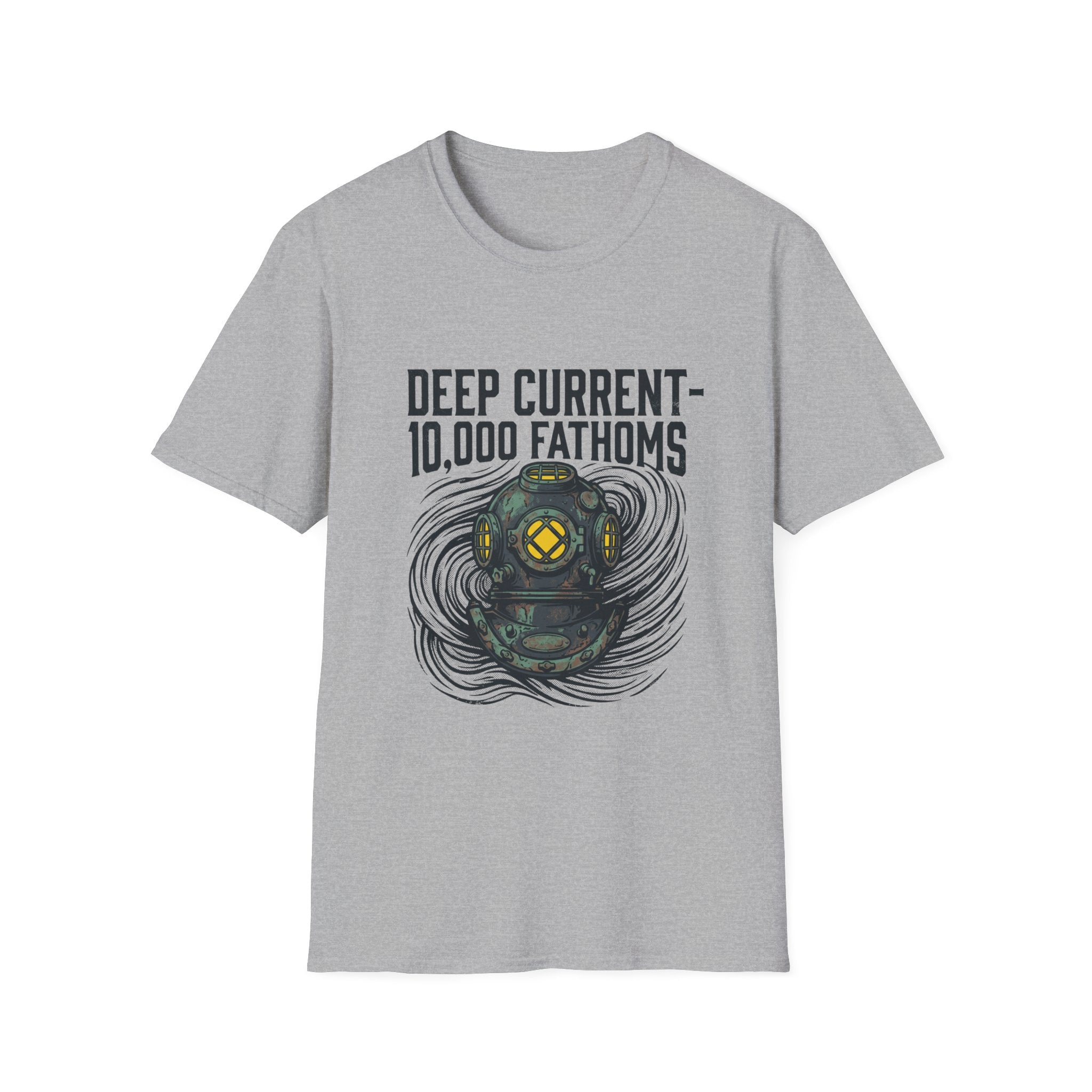 Deep Current T-Shirt — 'Deep Current 10,000 Fathoms' Vintage Diver Graphic Tee