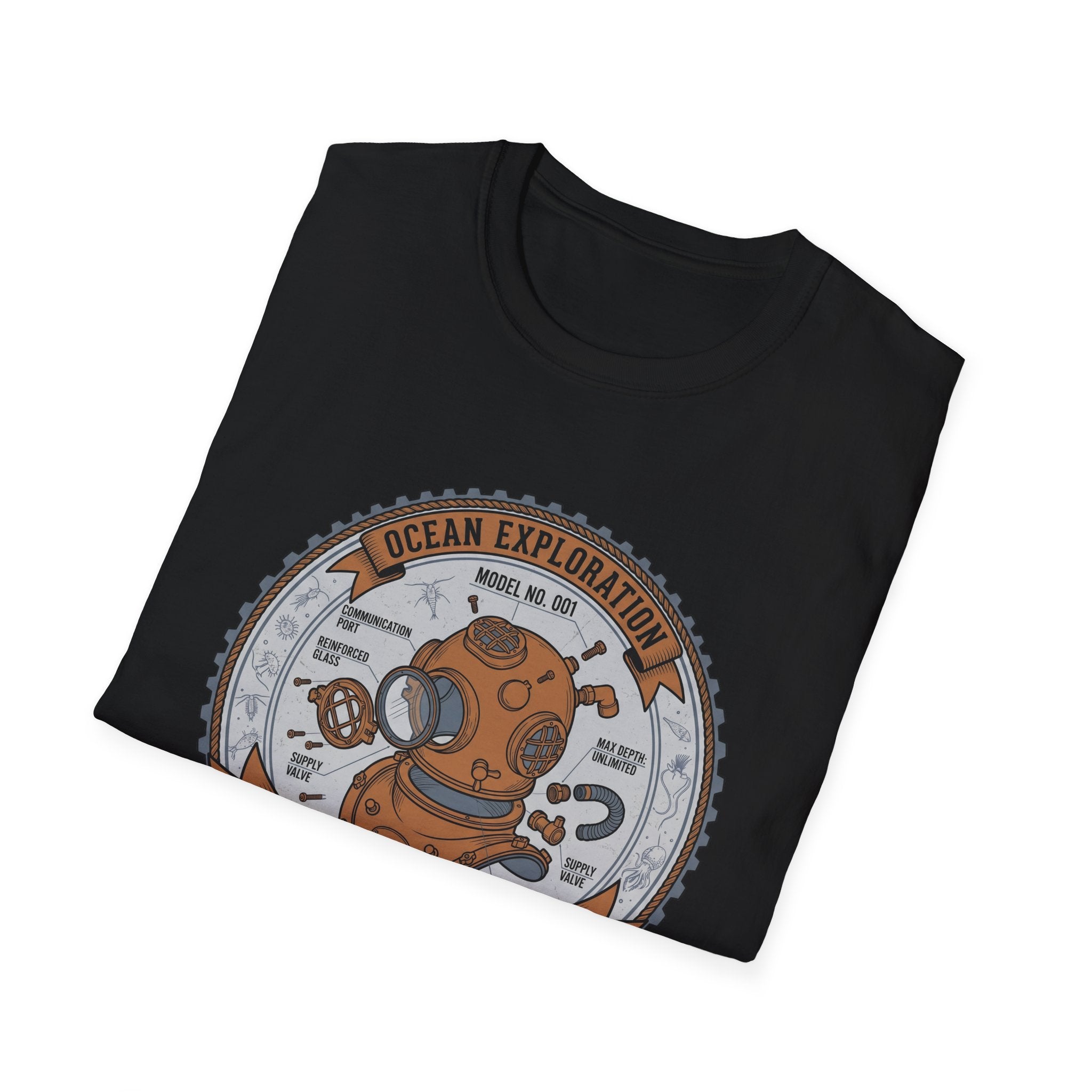Deep Sea Division T-Shirt — Ocean Exploration Vintage Diving Helmet Tee