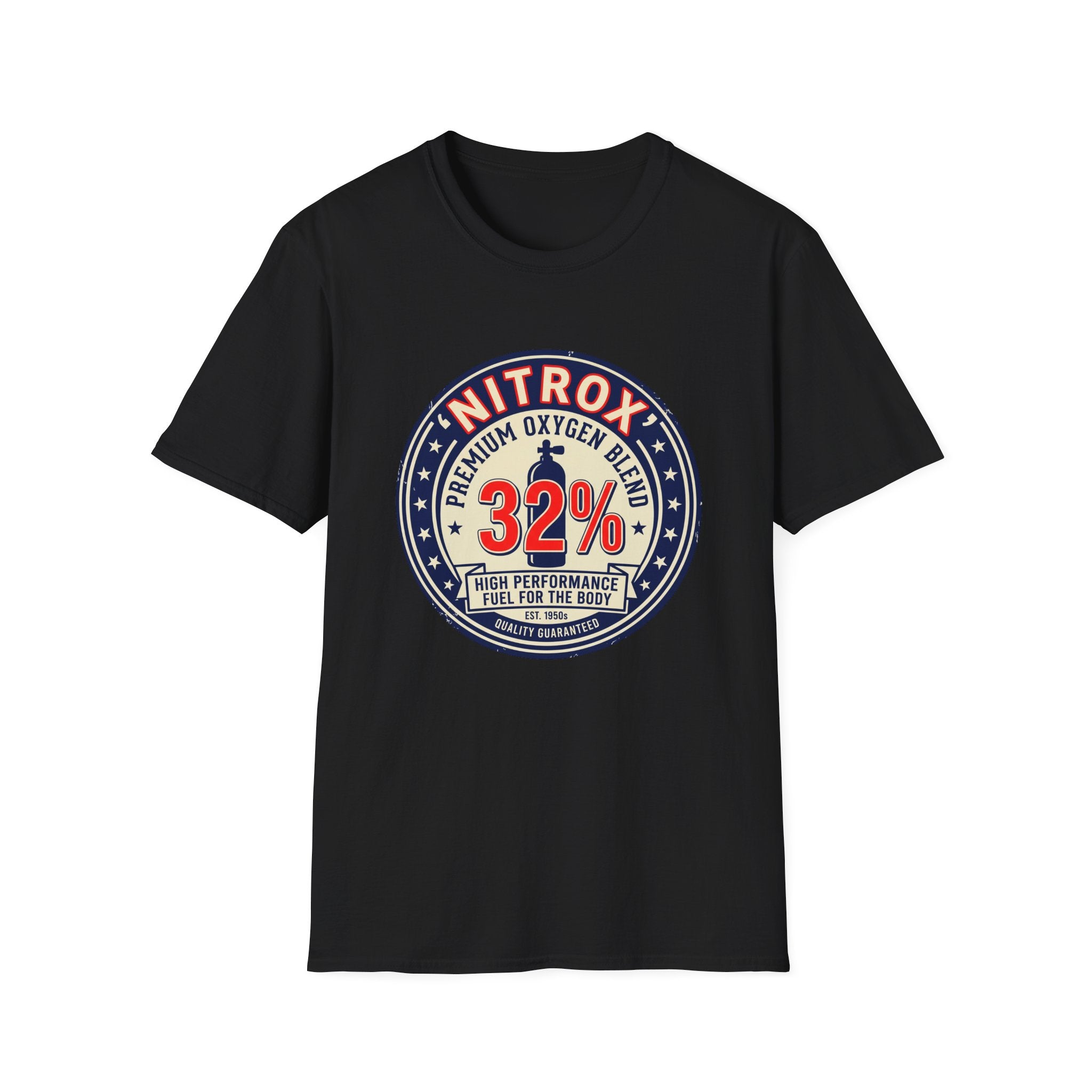 Nitrox 32% Dive T-Shirt — Premium Scuba Diving Oxygen Blend Tee