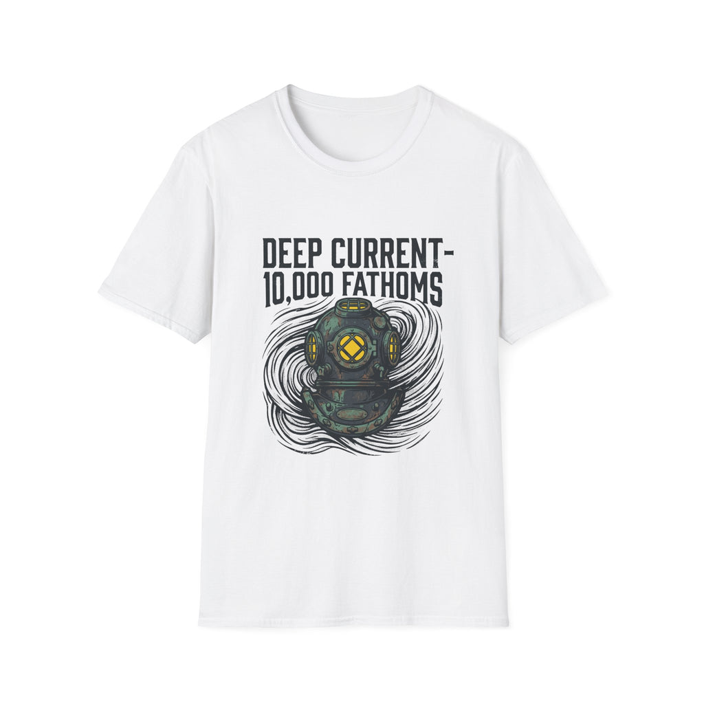 Deep Current T-Shirt — 'Deep Current 10,000 Fathoms' Vintage Diver Graphic Tee